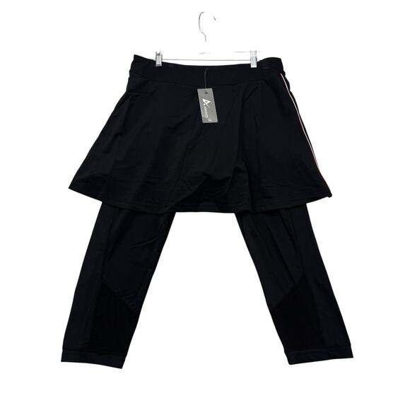 Anivivo Skirted Leggings Womens 3XL Black Cycling Workout Active Lightweight NWT - Picture 1 of 9